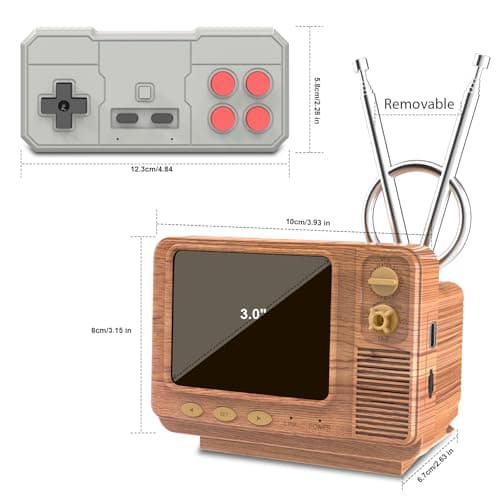 Mini TV Retro Handheld Game Console -JALECO Licensed Classic Games, Portable Gaming Toy with TF Card to Expand 80s 90s Games, Support Two Players & Game Save, Ideal Gift for Boys Girls - Thumbnail 6