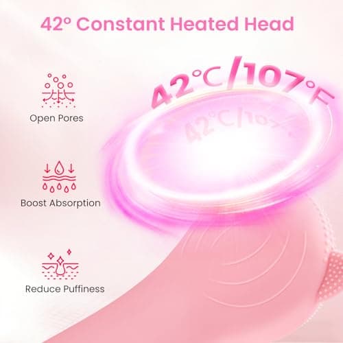 Facial Cleansing Brush Rechargeable, Waterproof Face Scrub Brush for Cleansing (Pink) - Thumbnail 3