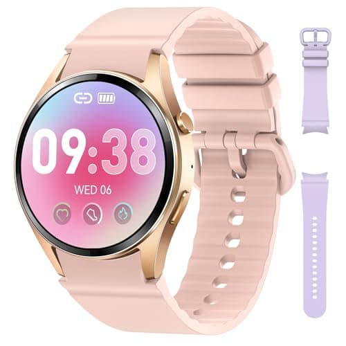Smart Watches for Women Fitness Watch, IP68 Waterproof Fitness Tracker Smart Watch with Heart Rate/Sleep/SpO2 Monitor/Bluetooth Call/120+ Sport Modes, 1.26" HD Smartwatch for Android & iPhones,2 Bands - Image 1