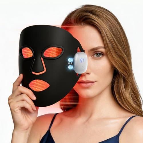 Ayerim Red Light Therapy Face Mask, Rechargeable with 3 Custom Modes