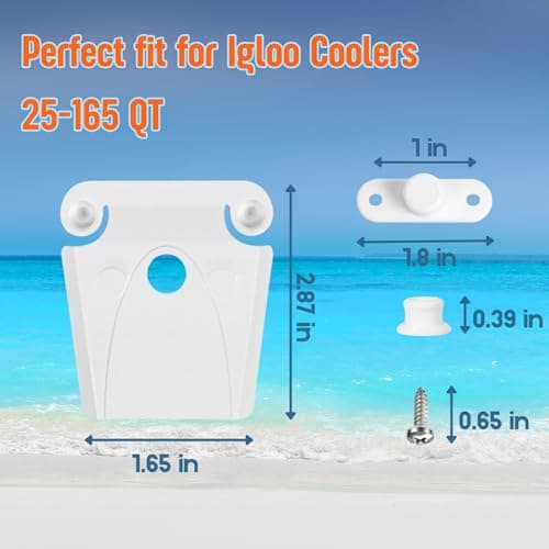 telehybrid Cooler Latch Replacement Kit for Igloo Coolers 50–165 Qt, Exact Fit Latch Posts & Screws, Easy DIY Repair for Broken Cooler Latches, 2 Latches + 4 Posts + 10 Stainless Screws - Thumbnail 6