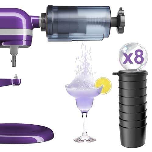 Jooke Shaved Ice Attachment for Kitchenaid Stand Mixer,Ice Crushers for Home Use,Homemade Shaved Ice Maker,Snow Cone Machine for Kitchenaid Ice Shaver with 8 Reusable Ice Cube Mold,Instruction Manual - Image 1