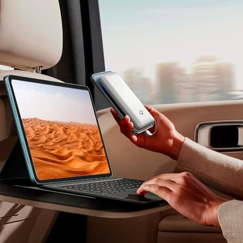 Brand Q Portable Charger with Built-in Cables and AC Wall Plug,Slim USB C Travel Essential Power Bank 10000mAh,External Battery Pack Compatible with iPhone,Samsung,Tablet and All Smart Phones - Thumbnail 5