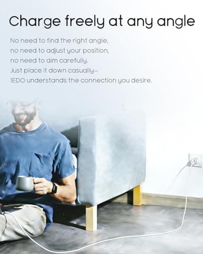 Charger Fast Charging for iPhone, 1°edo 20W Magnetic Fast Charger Block with 3FT Cable Innovative Magnetic to Lightning Cable for iPhone 14/13/12/11/Xs Max/XR/X (White) - Thumbnail 4