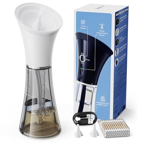 KAUGIC Upgraded Ear Wax Removal with One-Piece Waste Tank, Safe Cleaner with Water Temperature Sensor, Effective Ear Irrigation Kit, IPX7, FSA-HSA-Eligible, White - Image 1