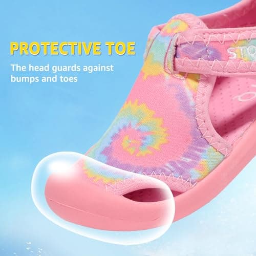 STQ Toddler Water Shoes Cute Aqua Swim Beach Shoes Quick Dry Outdoor Summer Sandals for Girls 7 M US Toddler - Thumbnail 6
