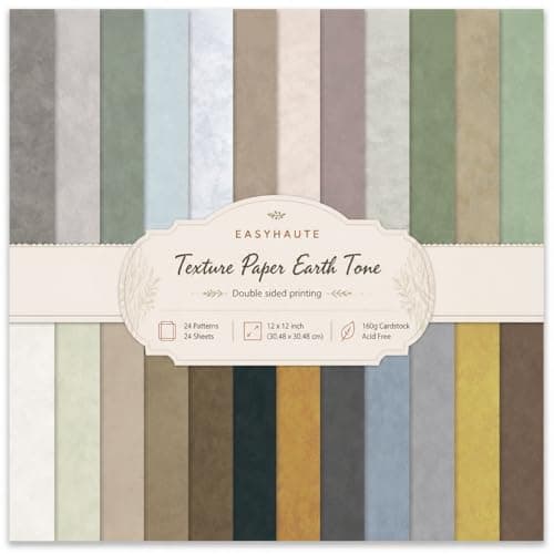 Scrapbook Paper 12x12, 24 Sheets Double-Sided Decorative Patterned, Acid-Free & Lignin-Free Scrap Book Paper for Scrapbooking, Junk Journal, Photo Album, DIY (Earthy) - Image 1