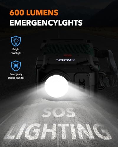 Portable Car Battery Jump Starter, 3000A - 12V Portable Jump Box for 6.0L Diesel & 8.0L Gas, Compact Battery Jump Pack, Extended Smart Jumper Cables Equipped, USB Outputs, and Lights - Thumbnail 5