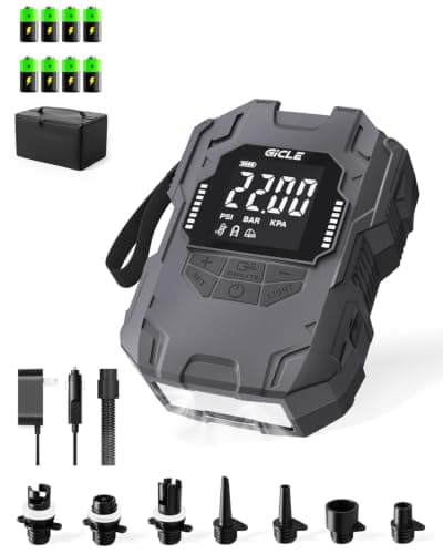 GICLE Rechargeable Paddle Board Pump, 22PSI Dual Power (Battery & 12VDC) Electric SUP Pump with Inflation/Deflation, Auto-off, Fast Charging for Inflatable PaddleBoards Kayak Boat Tent Camping outdoor - Image 1