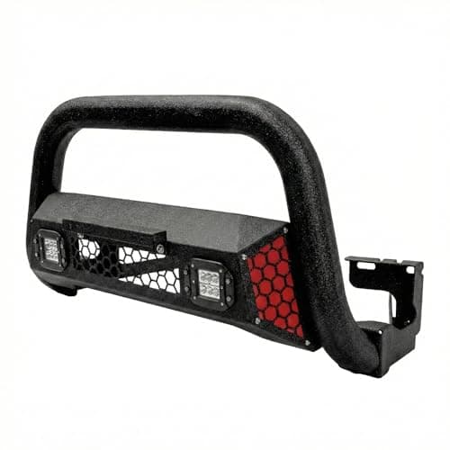 Partree Bull Bar Fit for Toyota Tundra 2022-2026 with LED Light & w/License Plate Bracket Front Bumper Brush Push Bar Grille Guard Protector DIY Paintable (Note:May Interfere with The Sensor) - Image 1