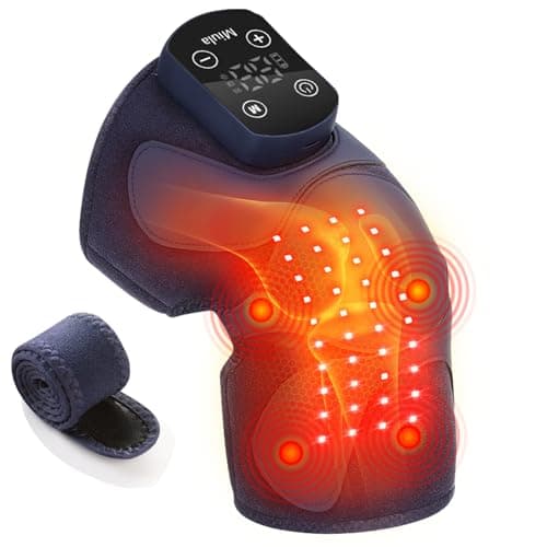 Miula Red Light Therapy & Vibration Massage Knee Brace: Wireless Rechargeable, with 660nm&850nm Light & Heating Function – Relief for Knee, Joint, Elbow & Shoulder Pain, Promotes Faster Recovery - Image 1