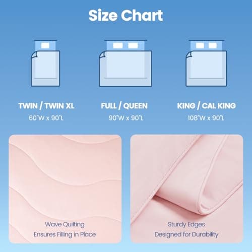 Regency Heights Queen Size Cooling Comforter, Breathable Blanket for Hot Sleepers, Lightweight All Season Bedding for Night Sweats, 90x90, Pink - Thumbnail 6