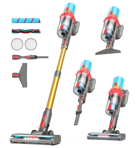Cordless Vacuum Cleaner, 650W 60KPa Stick Vacuum with Smart Touch Display, Up to 75 Mins Runtime, 2.5H Fast Charge, Anti-Tangle V Brush, Portable Vacuum Cleaner for Home, Pet Hair, Hardwood and Carpet - Image 1