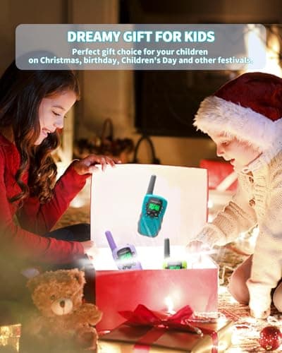 FAYOGOO 3 Pack Walkie Talkies for Kids Long Range 2 Miles,Rechargeable Kids Walkie Talkies with Flashlight,Built-in Battery,Toys Gifts for 3-12 Year Old Boys Girls, Christmas Birthday Gifts - Thumbnail 6