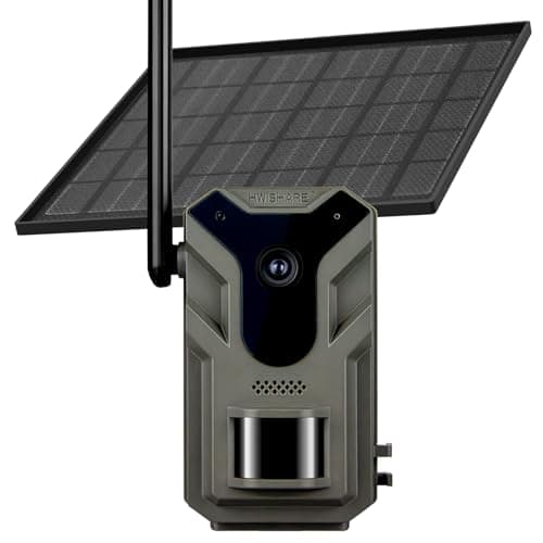 Hwishare 4G LTE Solar Trail Camera – No-Glow Night Vision, Live Feed & Two-Way Audio for Wildlife Monitoring