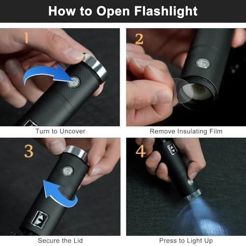 Lejorain Travel Folding Inverted Umbrella - Reverse LED Umbrellas Automatic Open and Close - Reflective Collapsible Reversible Umbrella - Thumbnail 6