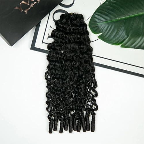 YWIGS Burmese Curly Crochet Human Hair for Miracle Knots 16" NC 100 Strands - Thumbnail 6