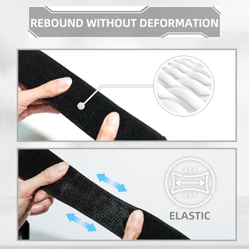 MOTSPO 4PCS Soccer Shin Guard Straps for Kids Youth Adult, Shin Pad Holders, Shinguard Stays, Lightweight & Adjustable, Black & White - Thumbnail 4