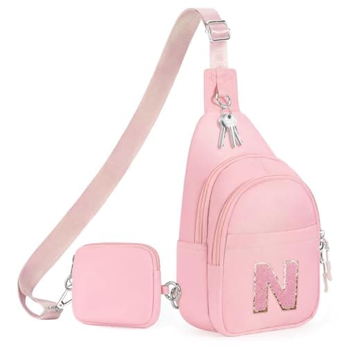 X-KIDS Initial Fanny Pack for Teen Girls Cute Crossbody Bag Sling Purse Personalized Gifts for Teen Girls Kids 6-14 Years Old - Image 1