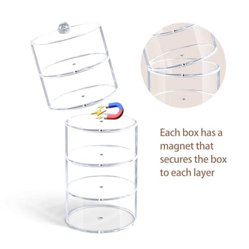 Oubou Belt Organizer, 5-Tier Acrylic Belt Storage & Holder for Closet, Clear Acrylic Display Case with Dust Cover for Belts (5-Tier) - Thumbnail 6