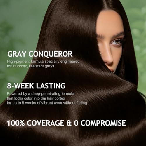 BioHueZ Permanent Hair Dye Hair Color for Gray Hair Coverage PPD-Free Hair Color Kit Medium Brown Hair Dye 3C Dark Mocha Brown Chocolate Brown - Thumbnail 3