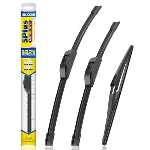 5 PLUS® Silicone Windshield Wipers Replacement for 2017-2022 NISSAN Rogue Sport Wiper Blades(Set of 3),Automotive Replacement Windshield Wiper Blades For My Car-28"/18"/12" - Image 1