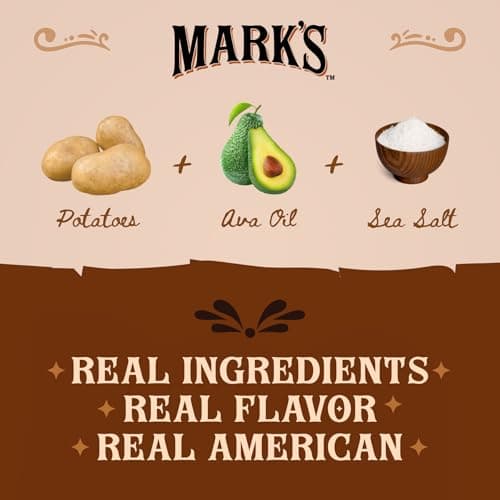 MARK’S Kettle Cooked Avocado Oil Potato Chips, Sea Salt – Gluten Free and Seed Oil Free | Sea Salt, 5 oz (Pack of 3) | Non-GMO Chips for Clean & Healthy Snacking - Thumbnail 4