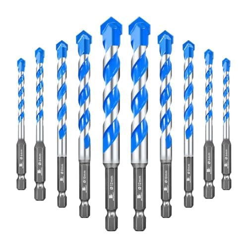 BRSCHNITT Carbide Drill Bit Set - Dry Drill Bit Set for Masonry, Concrete, Bricks, Wood, Plastic etc(6 * 4/8 * 2/10 * 2/12 * 2MM Quick-fit Shank) - Image 1