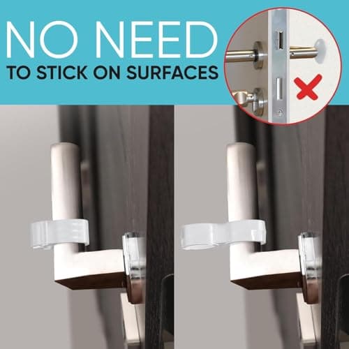 Strongest Home 12+8 Pack Door Stop Wall Protector for Door Handle - Clear & Invisible Wall Stoppers Wall Protector, Damage-Free Glass Shower Stopper, No Adhesive, Fits All Door Handle Types. - Thumbnail 3