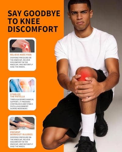 2PCS Patella Band for Knee Pain Relief, Silicone Patellar Tendon Support Strap Brace for Basketball, Running, Jumpers Knee, Tennis, Tendonitis, Soccer and Hiking, Women and Men, Includes Storage Bag (Grey) - Thumbnail 3