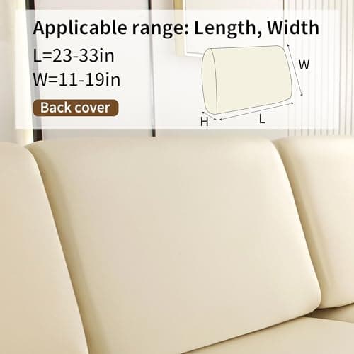UWWGKK Waterproof Couch Covers, Stretch Couch Covers with Backrest for Sectional Sofa,L Shape Sofa - Thumbnail 5