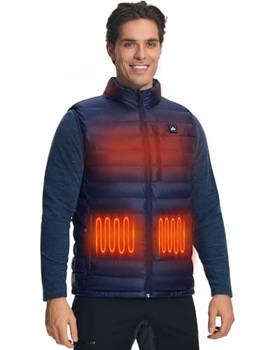 Pioneer Camp Men's Heated Puffer Vest with Battery Pack & Chest Pocket - Lightweight Electric Heating Vests for Winter - Thumbnail 2