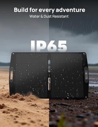 ECO-WORTHY 100W Portable Solar Panel for Power Stations,IP65 Waterproof & Lightweight with Adjustable Kickstand,23% High Efficiency Foldable Solar Panel for Outdoor RV Camping Off Grid Emergency - Thumbnail 6