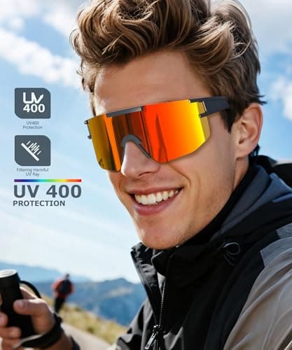KALIYADI Polarized Sport Sunglasses-Men-Women Running-Sunglasses: Cycling Sun Glasses UV400 Driving Fishing 3packs - Thumbnail 2