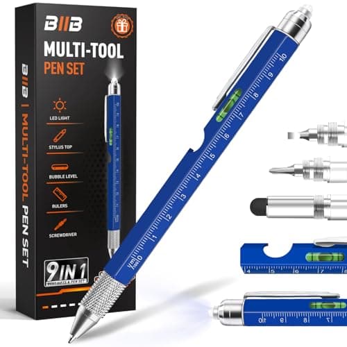 BIIB Fathers Day Gift from Daughter, 9 in 1 Multitool Pen Gifts for Men, Mens Gifts for Fathers Day, Personalized Fathers Day Gift Ideas, Anniversary Birthday Graduation Gifts for Men Him - Image 1