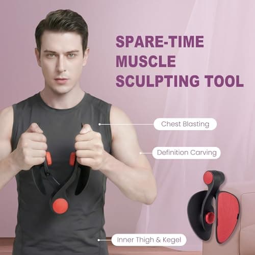 50LB Fixed-Resistance Inner Thigh Exerciser, Balanced Center-of-Gravity Hip & Leg Trainer for Women & Men, Easy-to-Use Lower Body & Pelvic Floor Workout Equipment for Home Gym (Black - Large) - Thumbnail 4