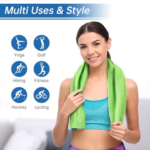 DOFOWORK Cooling Towels - 4 Pack Cooling Towels for Neck and Face, 40"x12", Microfiber Soft Breathable Cooling Towel for Hot Weather, Workout & More Activities - Thumbnail 4