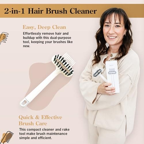 BlairCo 2-in-1 Hair Brush & Comb Cleaner Tool with Pick – Hairbrush Cleaning Tool for Removing Hair, Lint & Buildup – Easy Round Brush Disassembly – Brush Cleaner for Salon & Home Use - Thumbnail 5