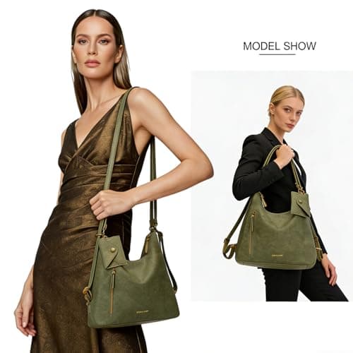 Women Hobo Bag Faux Leather Tote Handbags Clutch Purses Fashion Crossbody Bag Shoulder Bags - Thumbnail 6
