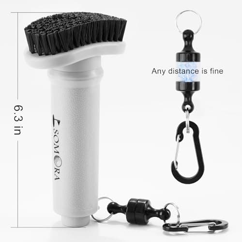 SOMORA Pro Golf Club Cleaner Water Brush - Golf Accessories for Men, Squeeze Bottle Cleaning with Nylon Bristles Head - Golf Clubs Brush with Magnetic Retractable Clip - Thumbnail 2