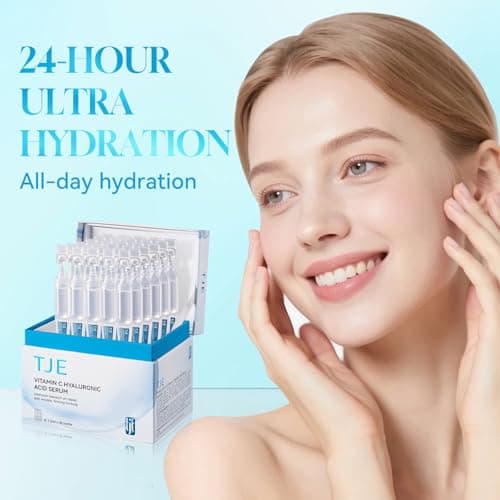 5% VC Hyaluronic Acid Serum for Face| 8-Tier Hyaluronic Acid for 72-Hour Moisture Lock | Anti-Aging, Firming & Brightening | Ceramide-Infused for Sensitive Skin Soothing -30pcs - Thumbnail 5