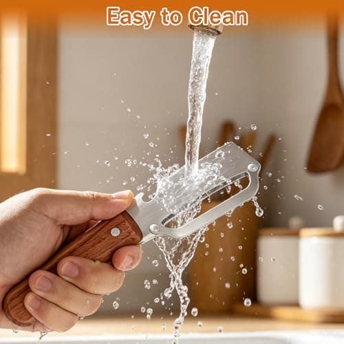 3 PCS Peeler with Wooden Handle, Bottle Opener, Vegetable Fruit Skin Peeling, Stainless Steel Blade Kitchen Tool - Thumbnail 6