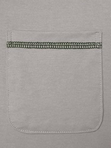 Hardaddy Men's Short Sleeve Henley Shirts Casual Summer Lightweight Button Henley Solid T-Shirt Tops Light Grey S - Thumbnail 5