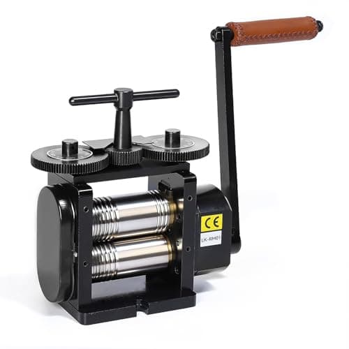 Lakimi Black 130MM Rolling Mill Machine – Flat Metal Jewelry Engraving Tool for Ring Making, Gold & Silver Processing LK-RM01A