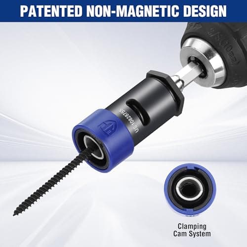 WORKPRO Drywall Screw Setter/Extractor Impact Bit Holder, Fits Any Standard 1/4” Driver, Comes with 5*Protective Rings, 2 * 1" &2 * 2" PH2 Bits, Single-Handed Operation for DIYers - Thumbnail 3