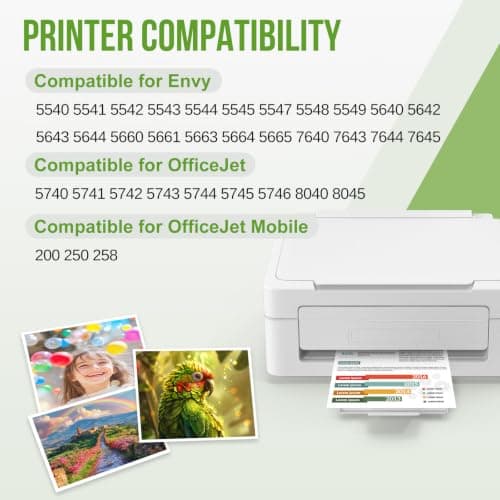 Starink Remanufactured 62XL Ink Cartridge Combo Pack Replacement for Ink 62 Ink Cartridges Black and Color Fit with Envy 7640 7645 5660 5540 5640 7644 OfficeJet 5740 5741 8040 200 250 258 Printer, 2P - Thumbnail 2