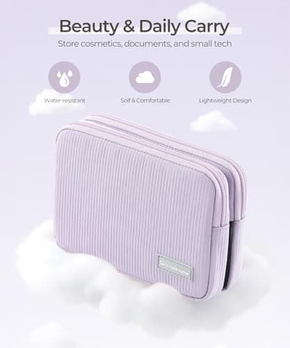EPEDAL24 Preppy Makeup Bag, Rectangle Double Detachable Cosmetic Organizer, Clear Side Panel Portable Travel Pouches for In-Flight Essentials, Beauty & Tech Accessories, Gift for Women - Thumbnail 6