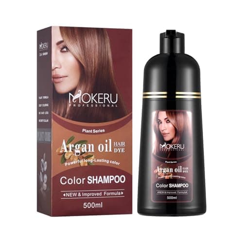 CSFDXD Dark Brown Hair Dye Shampoo 3 in 1,Covers Gray in Minutes,Argan Oil Dye Shampoo Long Lasting Color,Champu Para Canas for Women Men, Easy At-Home Use 16.90 Fl Oz - Image 1