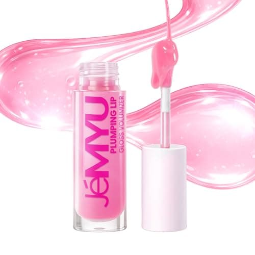 Je’MYU Korean Plumping Lip Gloss with Glycerin & Peptide – Non-Sticky Hydrating Lip Plumper, Natural Pink Tint, High Shine Korean Makeup, 4.5 ml - Image 1