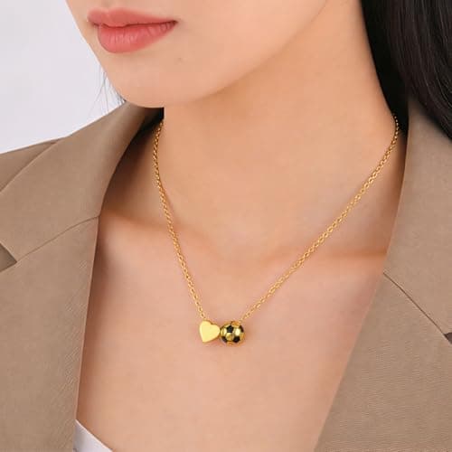 GaiOiva Volleyball/Softball/Basketball/Soccer/Football Necklace Gifts for Women, Sport Necklace Ball Pendant Accessories, Perfect Birthday, Valentine's Day Jewelry Gift for Her,Lovers - Thumbnail 3